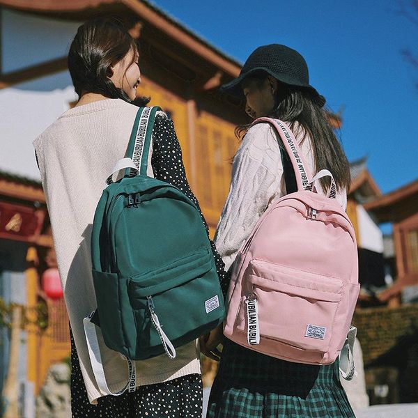 

backpack style ladies solid color shoulder bag fashion school suitable for student campus