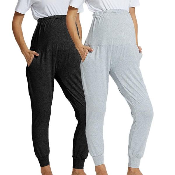 

maternity bottoms patpat 2021 arrival plain paunch for pregnant women, White