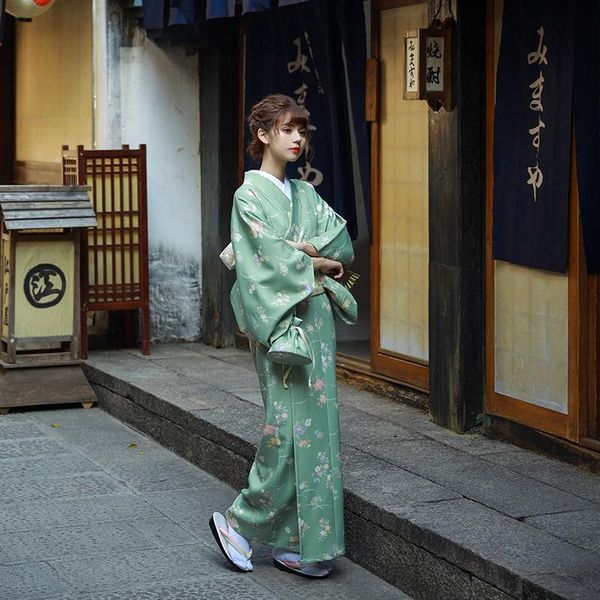 

ethnic clothing traditional japanese style kimono women elegant party dress yukata fashion vestido girls retro robe japan cosplay costume ff, Red