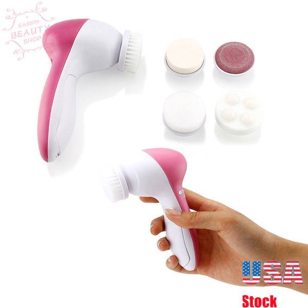 5-1 Multifunction limpeza face escova de lavagem elétrica branqueamento da pele e massagem limpa profunda