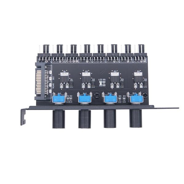 

computer cables & connectors channel 8 way 4 pin 3 fan speed controller pci cover, 12v temperature control for cpu,ide power supply port
