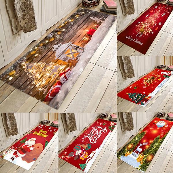 

carpets christmas floor mats flannel absorbent anti slip kitchen rug sublimation bathroom carpet breathable environmentally friendly