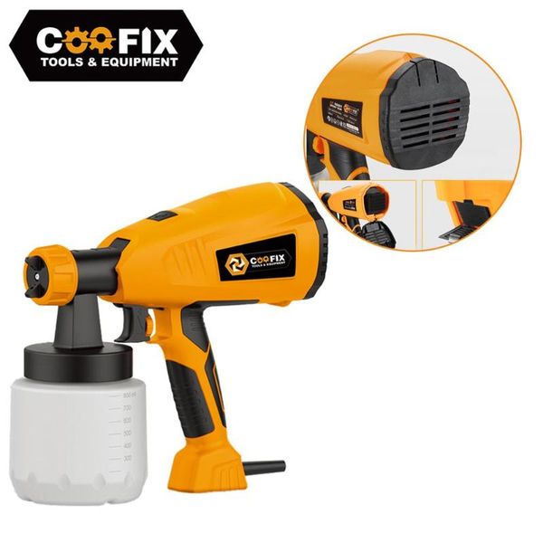 

professional spray guns coofix 220v electric gun 800ml household paint sprayer flow control 3 nozzle airbrush power tools