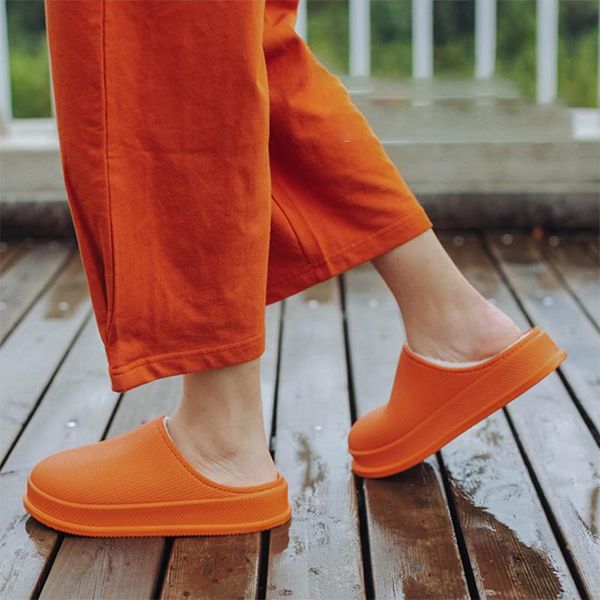 

slippers women's plush slippers, ladies pvc outdoor comfortable shoes, Black