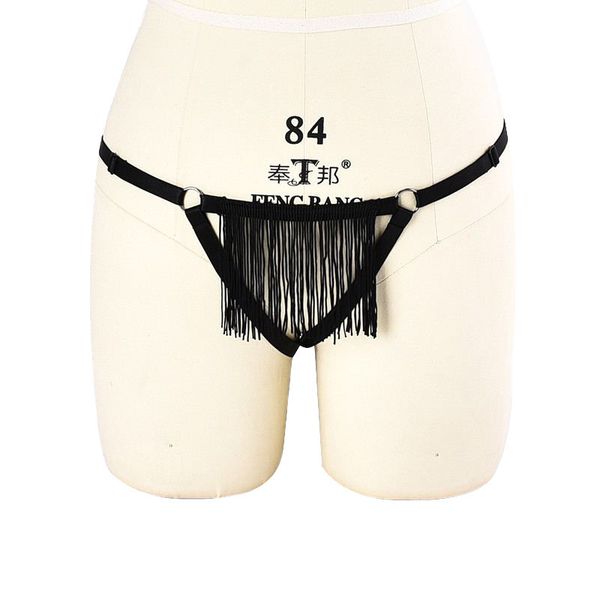 

international station harness tassel strap open pants ball seduction underwear woman, Black;white