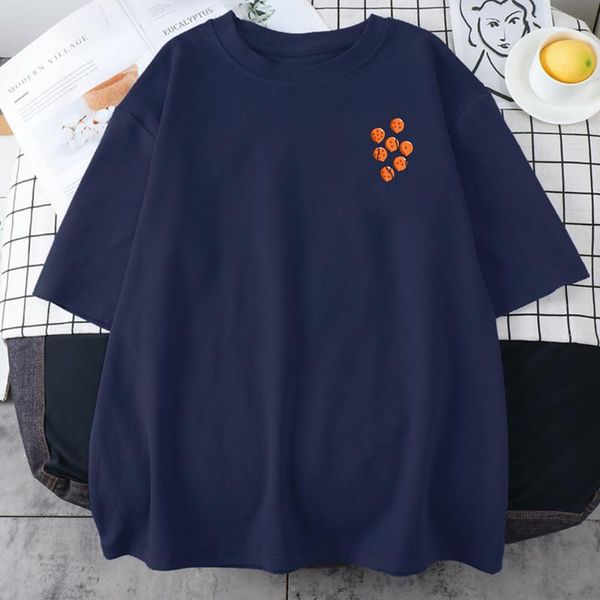 

women's t-shirt yellow balloons flying upwards with stars print tshirt womens simple soft t-shirts streetwear slim retro vintage, White