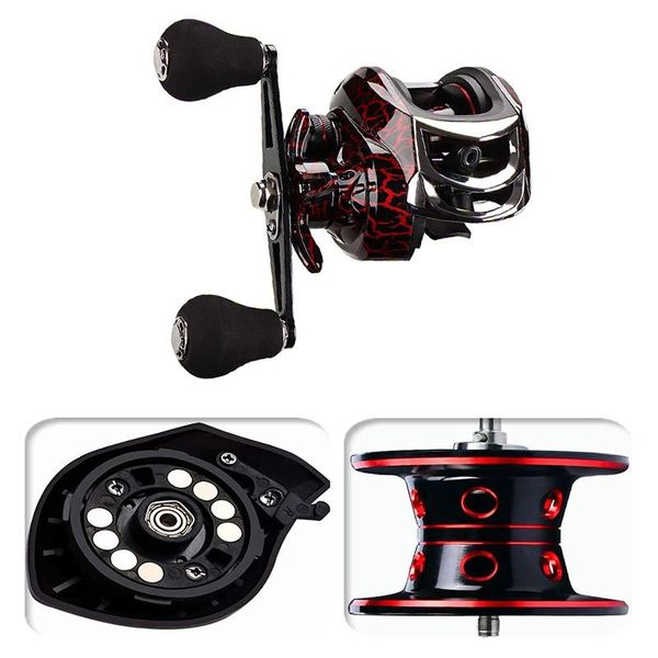 

baitcasting reels lizard fishing reel 7.2:1 bait casting wheel with 8 levels magnetic braking system