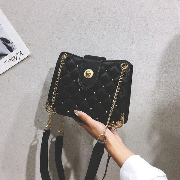 

cross body women's bag chain 2021 fashion retro rivet single shoulder messenger korean versatile