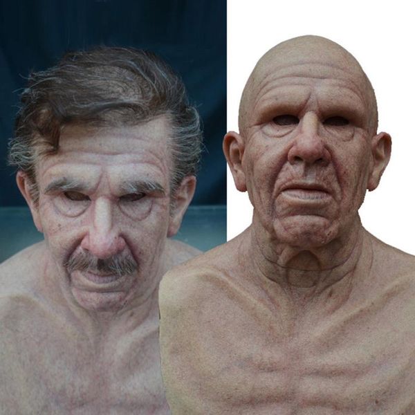 

party masks halloween headgear horror mask game cosplay prom props old man face cover creepy decoration 2021