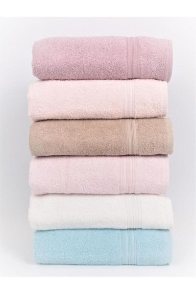 

towel 6pcs cotton bath 50x90cm hand face cotton%100 set 6 color fast dry shower