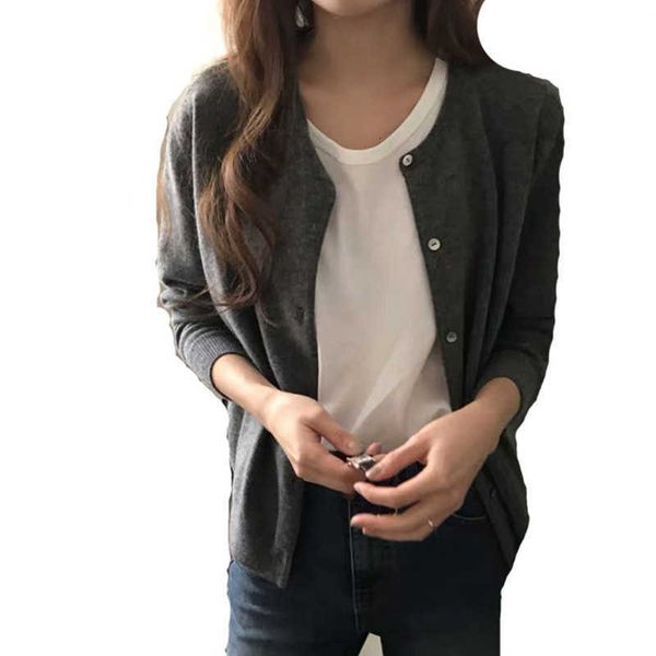 

women's sweaters autumn spring knitted cardigans for women single breasted solid with long sleeve slim o neck casual female outwear d76, White;black