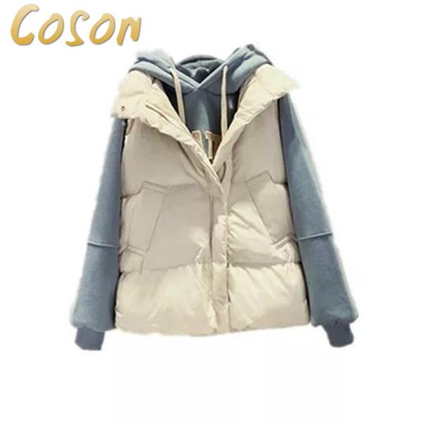 

2021 winter women's warm vest jacket black stand collar cotton padded jacket female zipper waistcoat gilet, Black;white