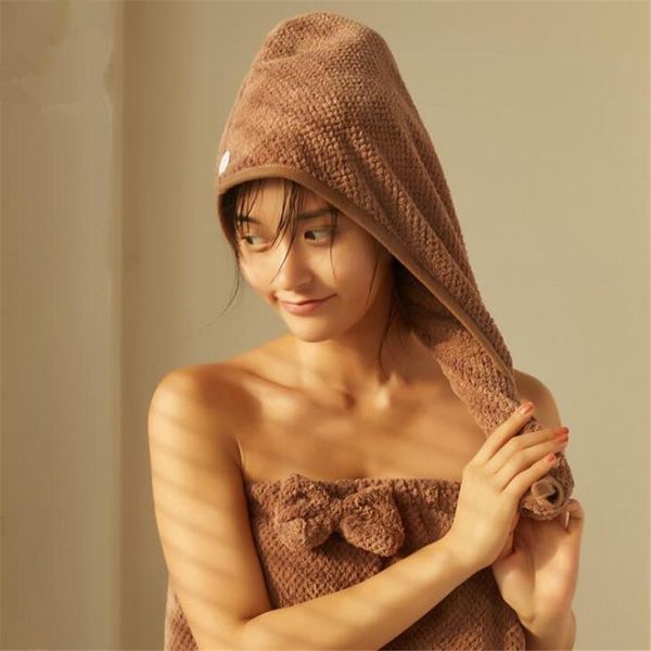 

towel 2021 shower solid color cap hair hat soft bath outdoor travel microfibra sport swimming beach