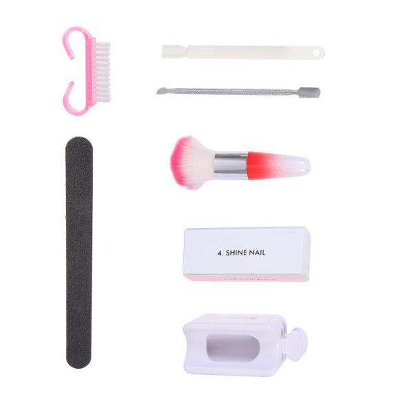 

nail art kits 1 set reliable tool kit dust brush color polishing strip