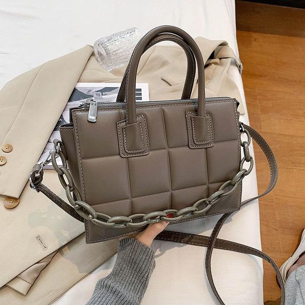 

evening bags 2021 fashion pu leather women's designer shoulder crossbody bag lady chain lattice totes handbags