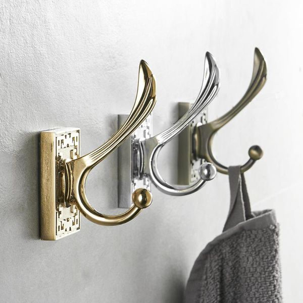 

robe hooks metal towel hanger for clothes coat hat bag wall mount bathroom accessories door hook holder 8016