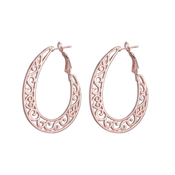 

2021 new national style hollow out electroplating alloy women's geometric earrings fashion pattern earrings, Silver