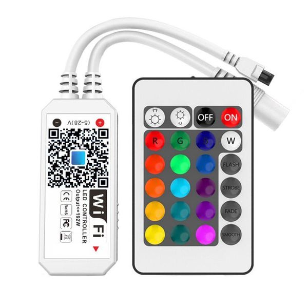 

smart led rgb rgbw light bar music timer wifi infrared 24-key controller dimming remote control small household appliances parts