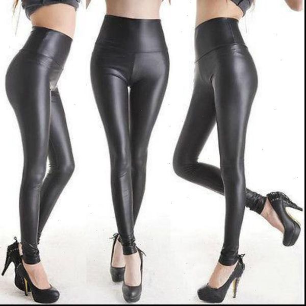 

women faux leather pants matt look pants high waist stretch black leather slim pants leggings