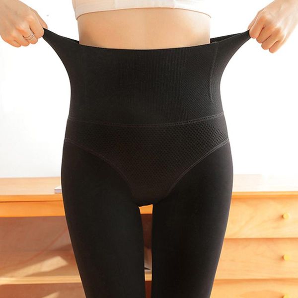 

women's pants & capris in stock tights women solid autumn winter keep warm plus velvet thread thicken elastic trousers leggings sweatpa, Black;white