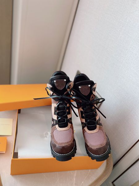 

women short booties ladies ankle boot fashion womens autumn winter mid heel platform 100% real leather zipper boots with box 35-42, Black