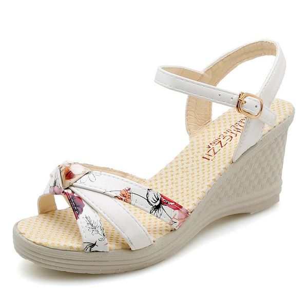 

sandals ladies 2021 summer fashion korean high heel fish mouth wedge open toe women's shoes, Black