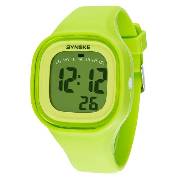 

wristwatches 2021 simple silicone brand led light digital sport wrist watch kid women girl men boy gn, Slivery;brown