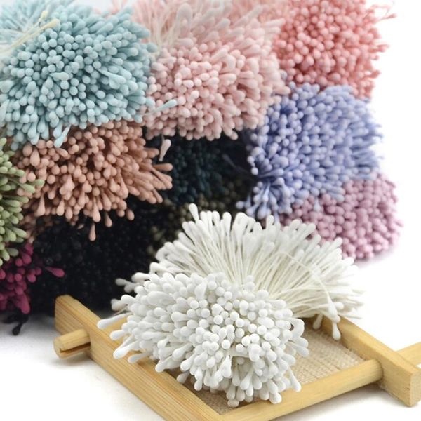 

decorative flowers & wreaths 300pcs stamen sugar handmade artificial wedding decoration diy wreath needlework gift box scrapbooking fake flo