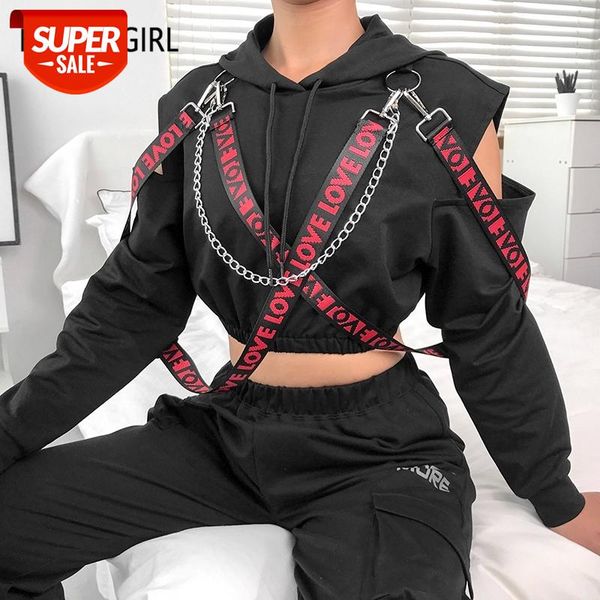 

women casual girls' fashion streetwear trendy casual leisure new streetwear homewear outfit activewear club party #kl8i, Black