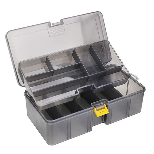 

fishing accessories double layer box lure case portable storage bucket waterproof bait tool container