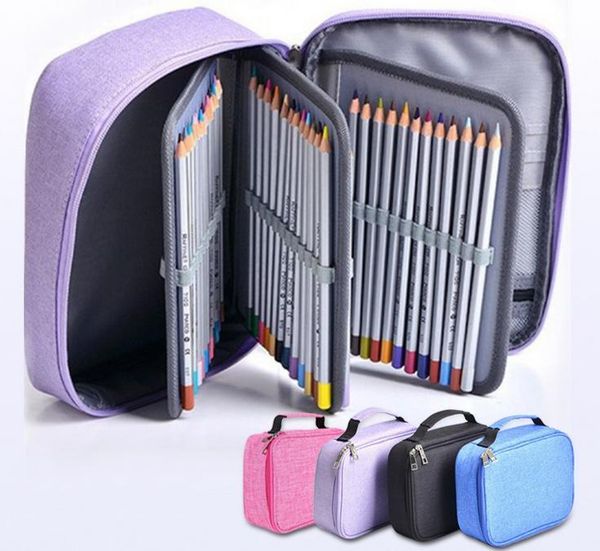 

pencil bags 10pcs/lot school cases for girls boy pencilcase 72 holes pen box multifunction storage bag case pouch stationery kit