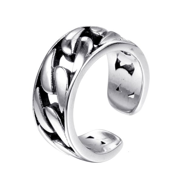 

delicate ring stainless steel open chain , style, personalized jewelry man, Silver