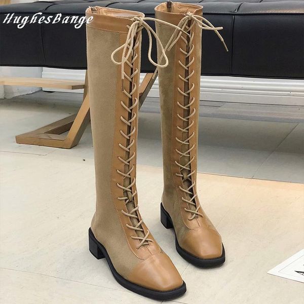 

boots shoes women's winter thigh high women brown lady knee fashion breathable hollowed in the middle of rome cool, Black