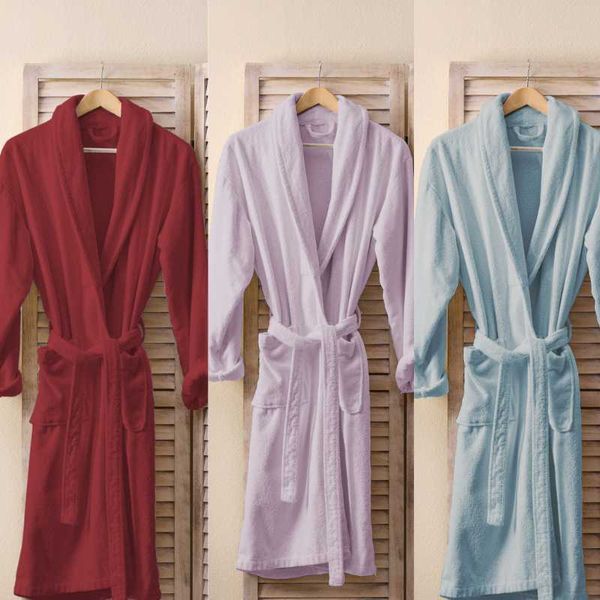

towel 100% cotton long thick terry bathrobe for bath soft relax dressing gown bridesmaid robes absorbent femme waffle