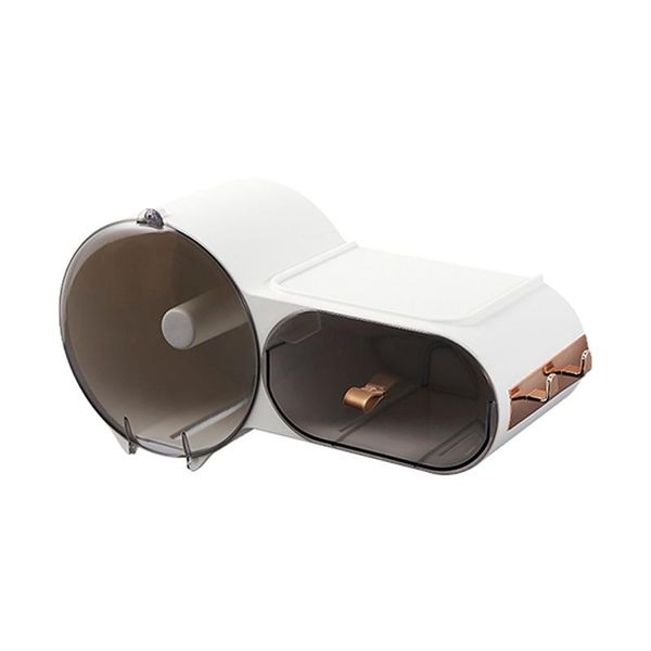 

toilet paper holders punchself-adhesive waterproof wall-mounted tissue box cover multifunctional bathroom organizer holder