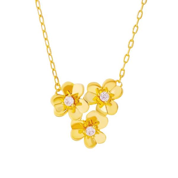 

pendant necklaces fashion jewelry brand lucky clover design retro floral necklace european women's luxury party anniversary clavicle ch, Silver