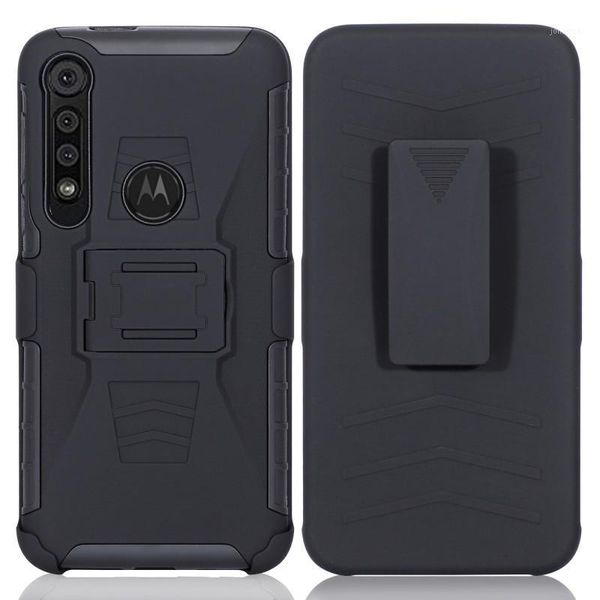 

shockproof case for moto g8 plus g7 power play hybrid armor stand plastic belt clip holster cover one macro cell phone cases1