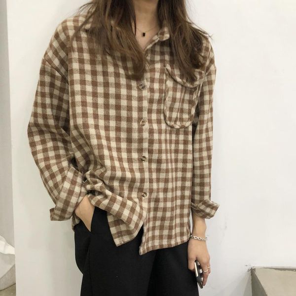 

wool blends flannel shirts oversized plaid shirts long sleeve women khaki, White