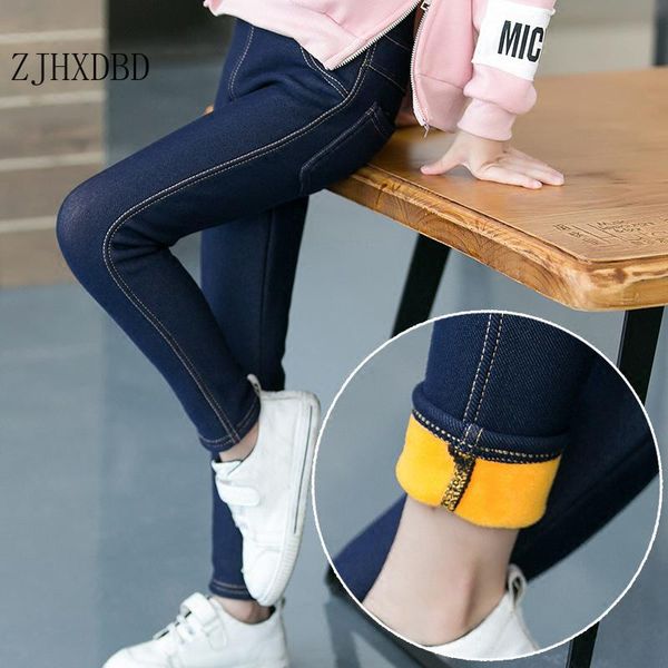 

children's pants 2021 toddler girls pants baby girl trousers winter clothes girls jeans plus velvet kids baby sweatpants, Blue