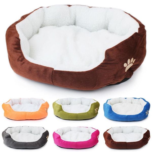 

soft pet dog nest puppy cat bed fleece warm cat house kennel plush mat pet products small dog bed cama para cachorro