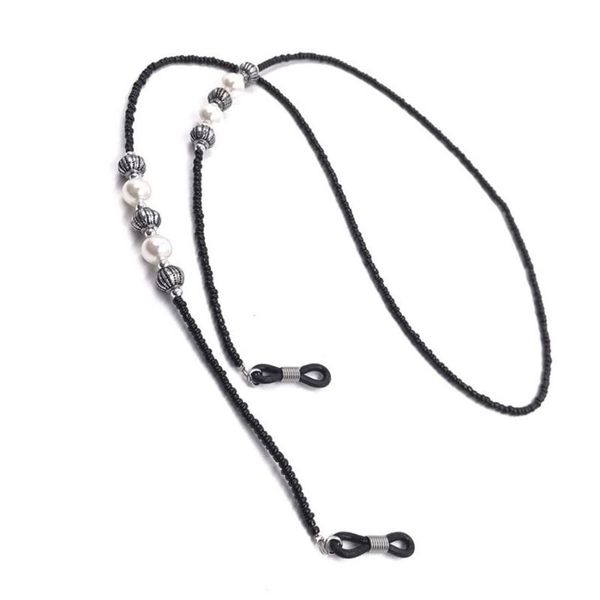 

chains 2021 summer vintage glasses hanging chain fashion beaded rope lost wholesale, Silver