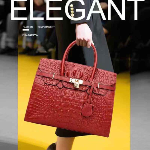 

louis vutton bag2021 new style square handle fashion business layer cowhide crocodile pattern platinum handbag women's go outandd1y_top