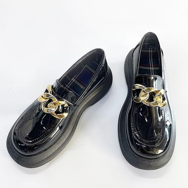 

dress shoes mary jane japanese girls lolita heels loafers women platform small leather waterproof student cosplay costumes, Black