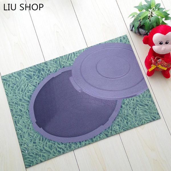 

carpets liu doormat natural rubber trap manhole cover 3d foam cushion antiskid mat waterproof rug hallway toilet floor carpet 40*60cm