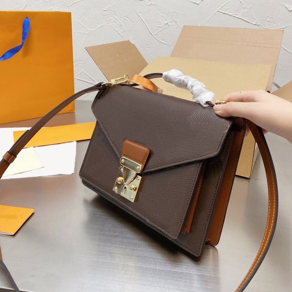 

postman bag brown old flower crossbody bags classic letter prints messenger handbag color changing leather trim zipper closure microfiber li