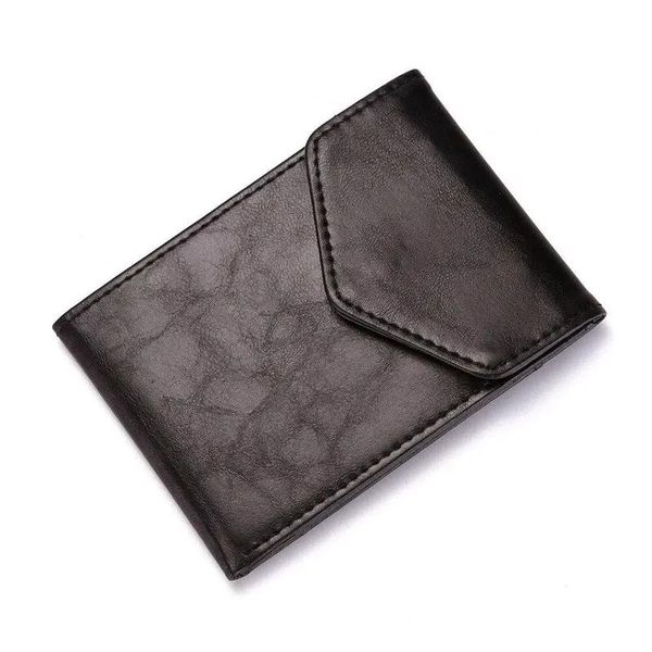 

wallets men leather brand wallet fashion vintage short thin male purses casual money bag holder, Red;black