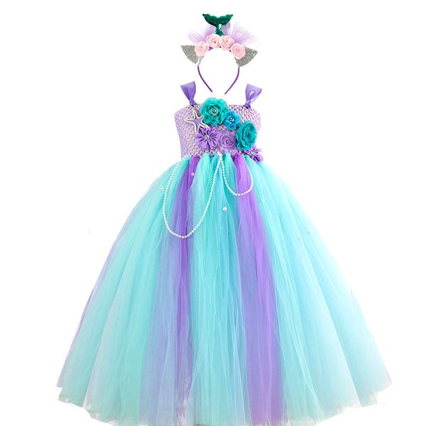 

2021summer dress baby girls clothes color block tutu long dress for girls mesh dress children cosplay princess for 3-8 age, Red;yellow