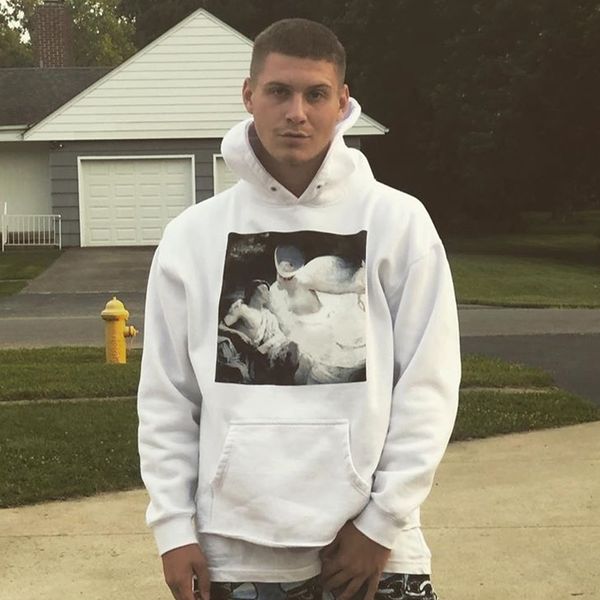 

revenge xxx heaven angel oil painting hooded sweater kzf0, Black