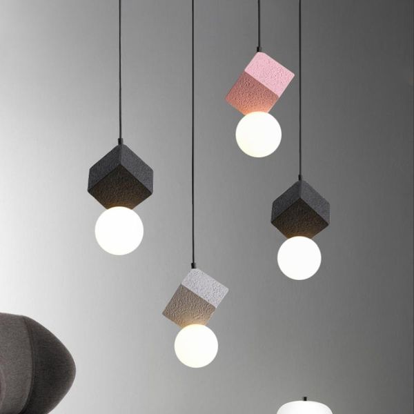 

chandeliers nordic modern simple ins style resin honeycomb macaron chandelier is suitable for coffee shop and restaurant decoration led e27