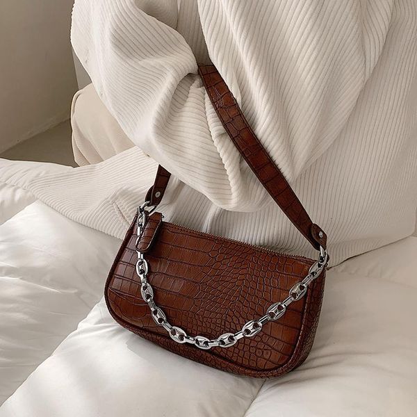 

cross body stone pattern pu leather crossbody shoulder bag for women 2021 spring luxury fashion mini handbags and purses chain